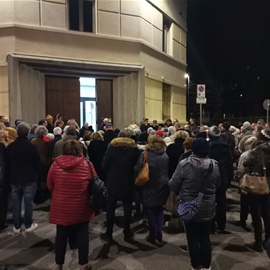 29 dicembre 2024: celebrazione dell'apertura dell'Anno Giubilare 2024 2025. la Porta Santa della Stazione di Posta